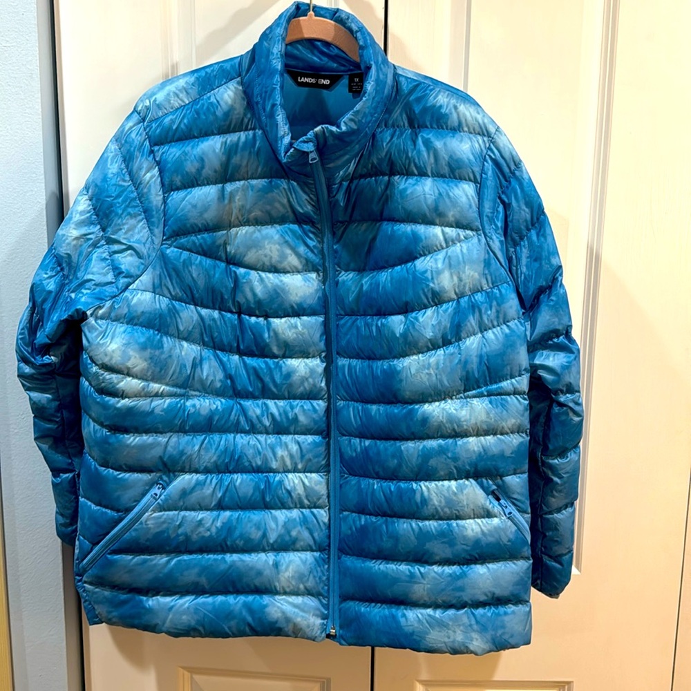 NWOT Lands End Plus size 1X Packable Down Puffer Jacket